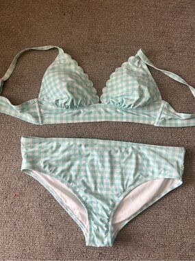 Stoney clover lane blue gingham bikini